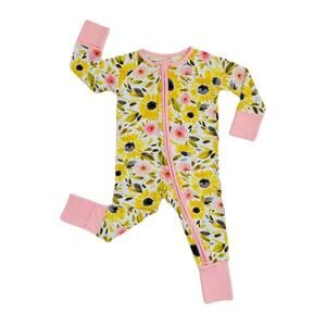 Little Sleepies Baby Girls Viscose Bamboo Zippy Sleeper Autumn Sunflowers 12-18m